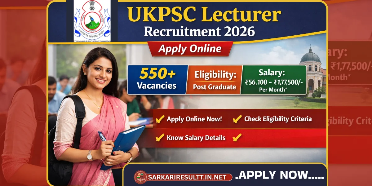 UKPSC Lecturer Recruitment