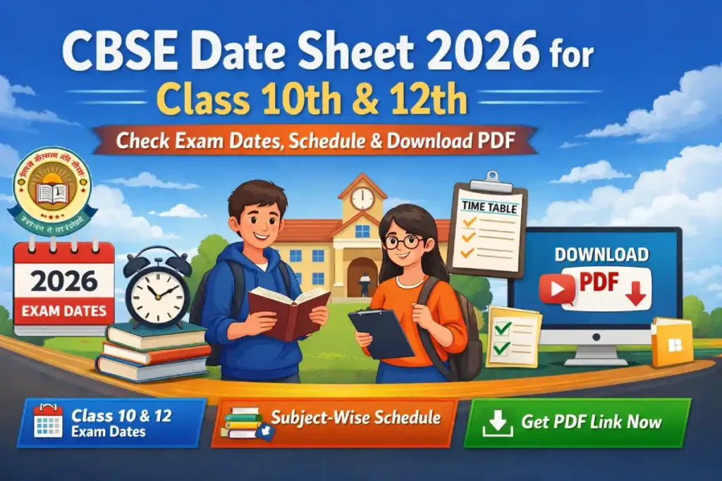 CBSE board latset date sheet 2026